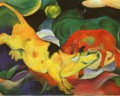 弗朗茨 马克 : Cows, Yellow-Red-Green